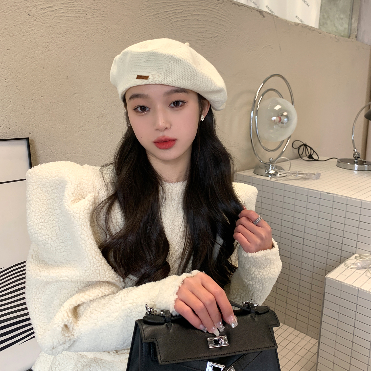 8淘宝新品贝雷帽女春夏薄款透气韩版百搭日系夏天帽子小众英伦复古潮