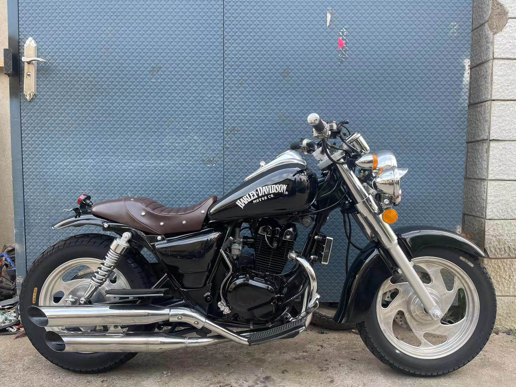 哈雷款复古太子大地鹰王风暴太子车双缸250cc爆改摩托车可上牌