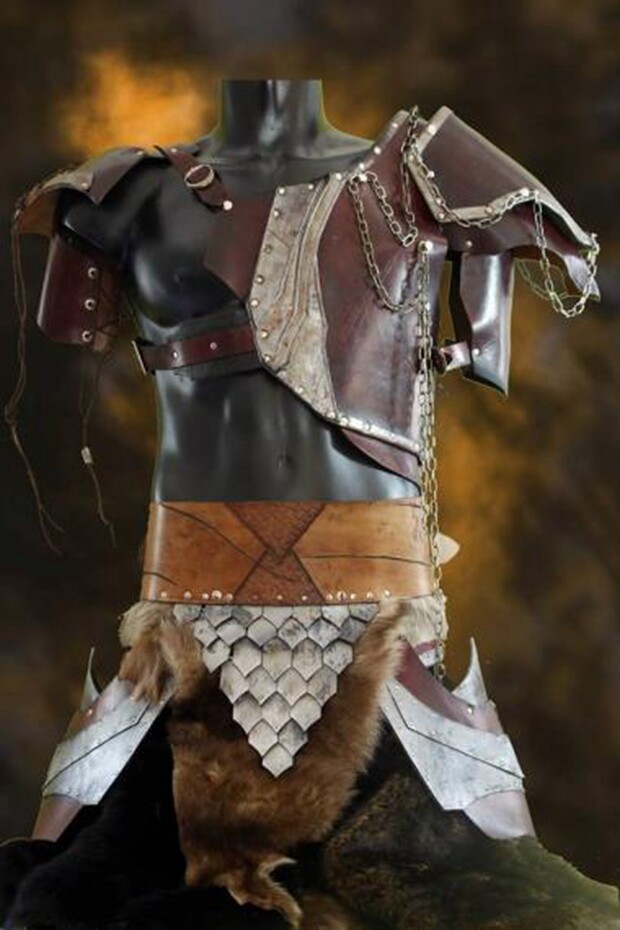 西班牙代购viking手作海盗皮甲胸甲护肩腰带护腿演出聚会装饰