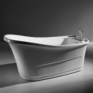 德国贝朗bravat卫浴1.7米家用小户型豪华高端独立浴缸b25746tw-1w