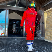 PINGUP veneer one-piece ski suit women's warm, windproof, breathable ski suits, ski suits, ski suits, men's suits