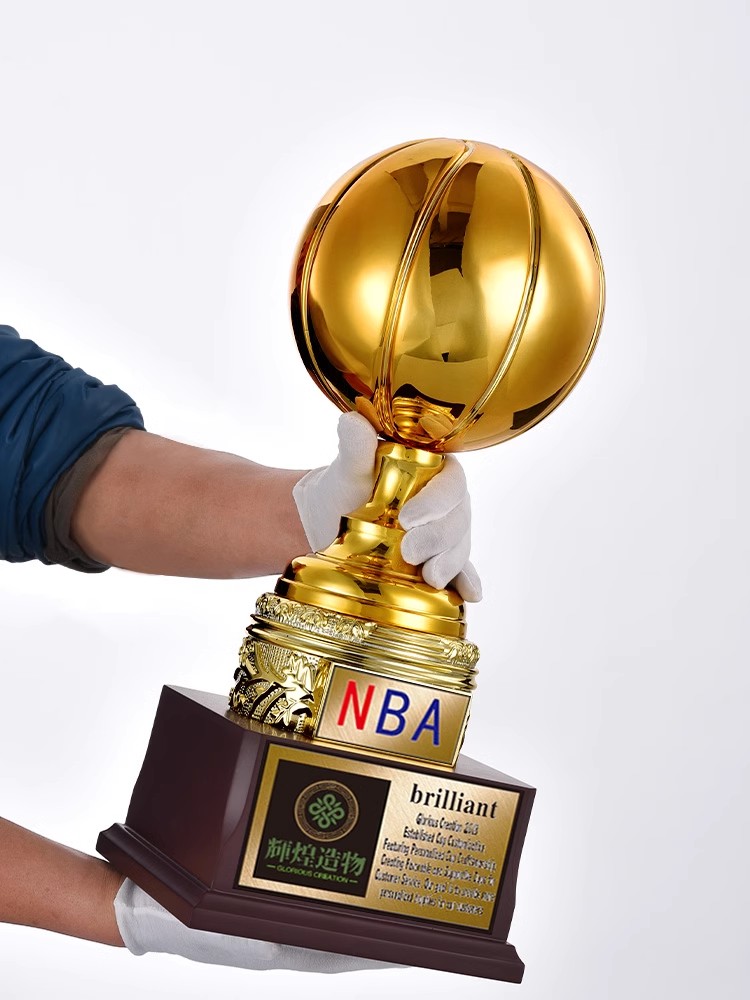 超大号金属篮球奖杯定制NBA篮球比