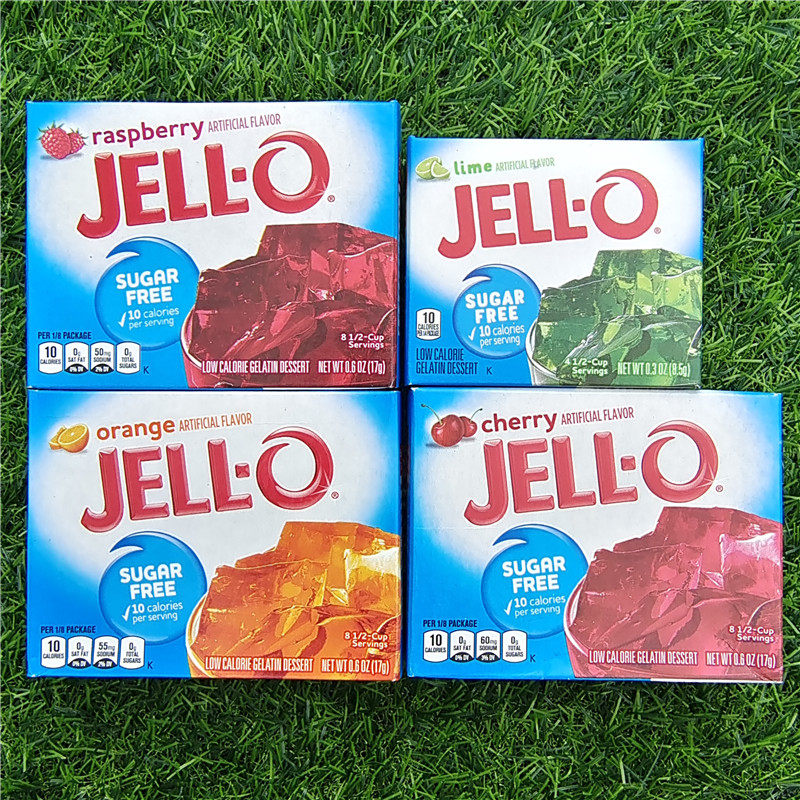 杰乐果味无糖透明果冻粉低热量jello gelatin dessert sugar free