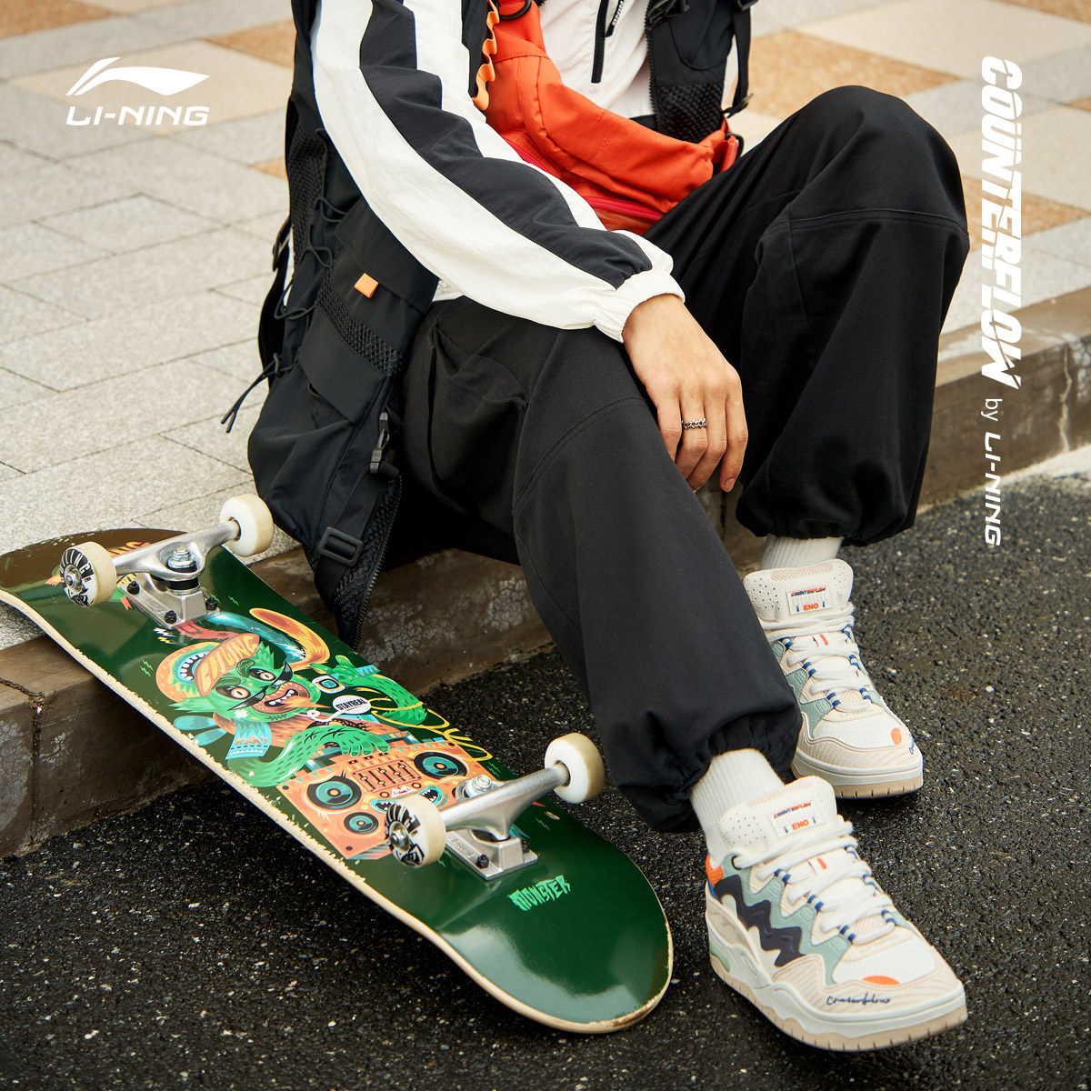 李宁cftheone板鞋男鞋秋季新款休闲鞋滑板鞋潮流男运动鞋agcr469