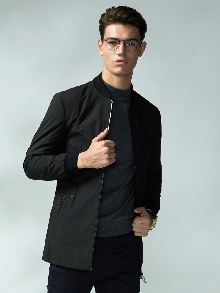 busen步森男装休闲服夹克男士外套2019冬新品