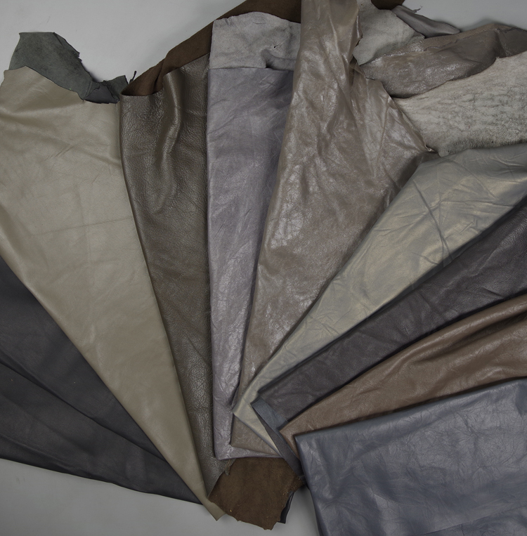 羊皮灰色边角料服装皮衣缝补真皮皮料海绵垫