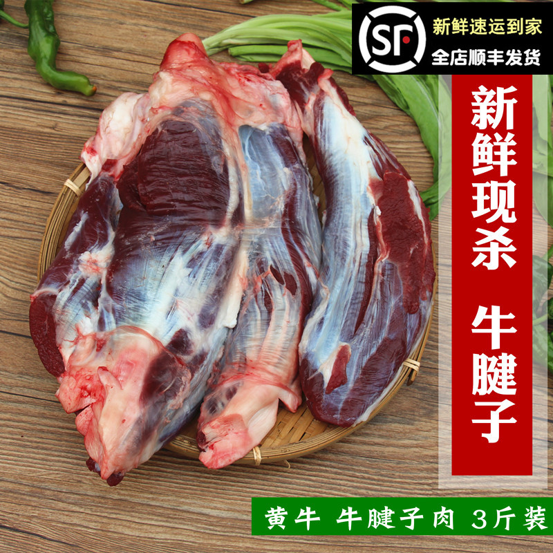 牛腱子肉新鲜牛肉黄牛腱子3斤生牛肉腱胡梅花腱放养腿肉肋条牛腩