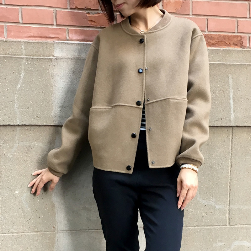 特价羊绒棒球服女 短款 双面绒