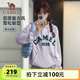 骆驼1930卫衣连帽女士2025春季情侣款运动套头上衣长袖宽松卫衣男