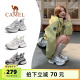 骆驼老爹鞋女鞋2025夏季新款复古银色透气运动鞋女厚底增高休闲鞋
