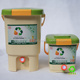 波卡西堆肥桶厨余发酵桶塑料EM有机肥沤肥酵素桶双盖凹槽不残留
