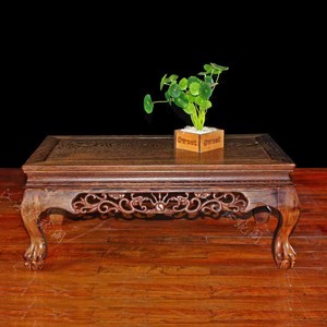 中式实木鸡翅木飘窗桌子炕几炕桌方形茶几榻榻米桌矮桌盆景底座