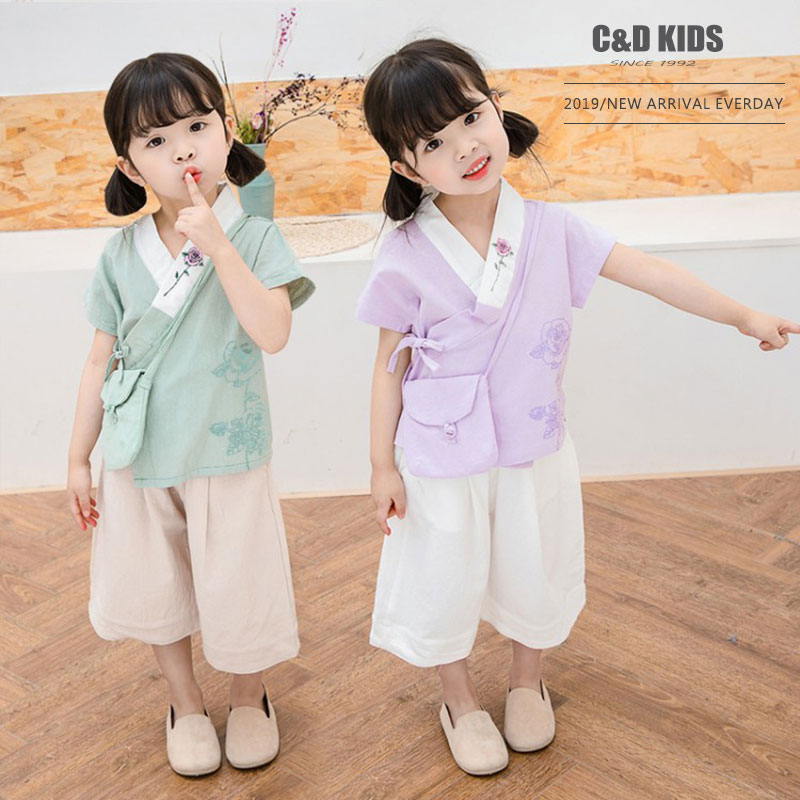 女童漢服套裝2019春秋兒童中國風旗袍兩件套寶寶棉麻複古唐裝2-5在類目 童裝/嬰兒裝/親子裝, 兒童旗袍/唐裝/民族服裝, 唐裝中 - 來自Buy2taobao.com提供專業的淘寶代購服務
