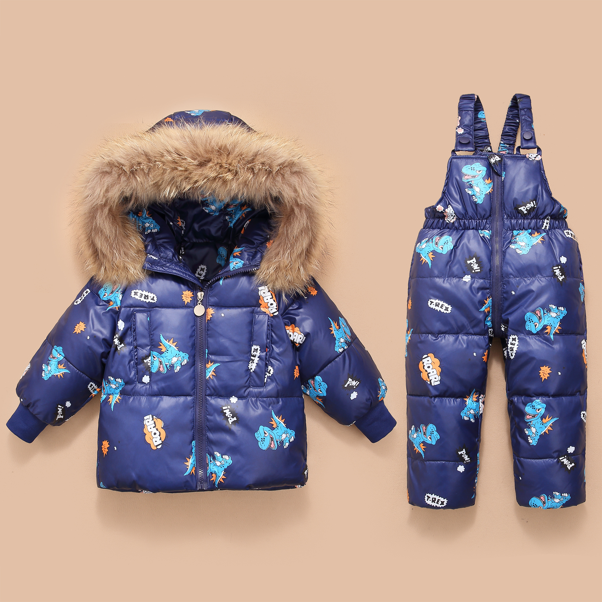 宝宝羽绒服套装1-6岁男童女童儿童冬季婴儿幼儿加厚外套洋气童装