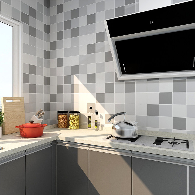 墙纸自粘厨房防油贴浴室卫生间防水壁纸瓷砖马赛克墙贴纸防潮