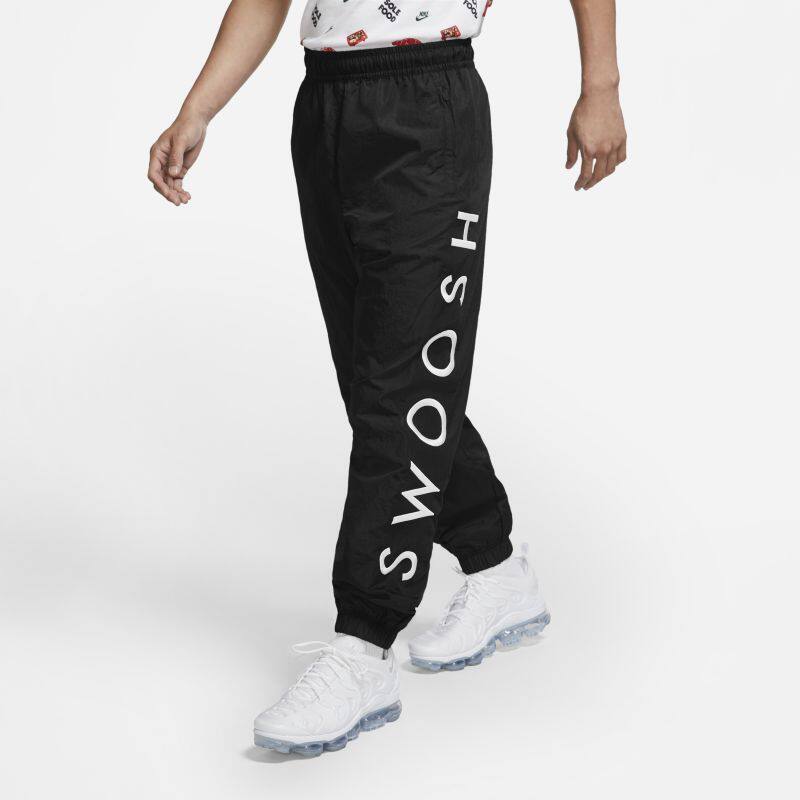 nike耐克swoosh男子双勾刺绣束脚收口梭织运动长裤cu3891010