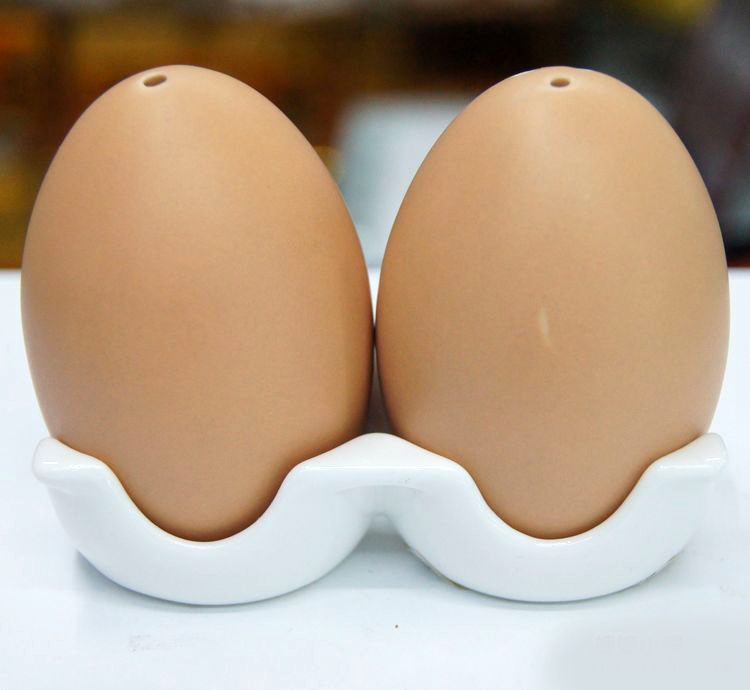 欧式创意仿鸡蛋形调味罐厨房陶瓷调味套装撒粉罐调味瓶鸡蛋调料罐