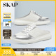 SKAP圣伽步夏季新商场同款舒适轻便女士真皮包头拖鞋AAE35BH3