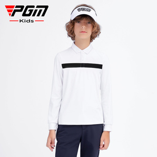 PGM新品儿童高尔夫衣服长袖T恤男童春夏季青少年高尔夫服装运动服