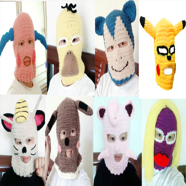 宠物小精灵精灵宝可梦大赢家电影皮卡丘手毛线编织搞怪头套帽子