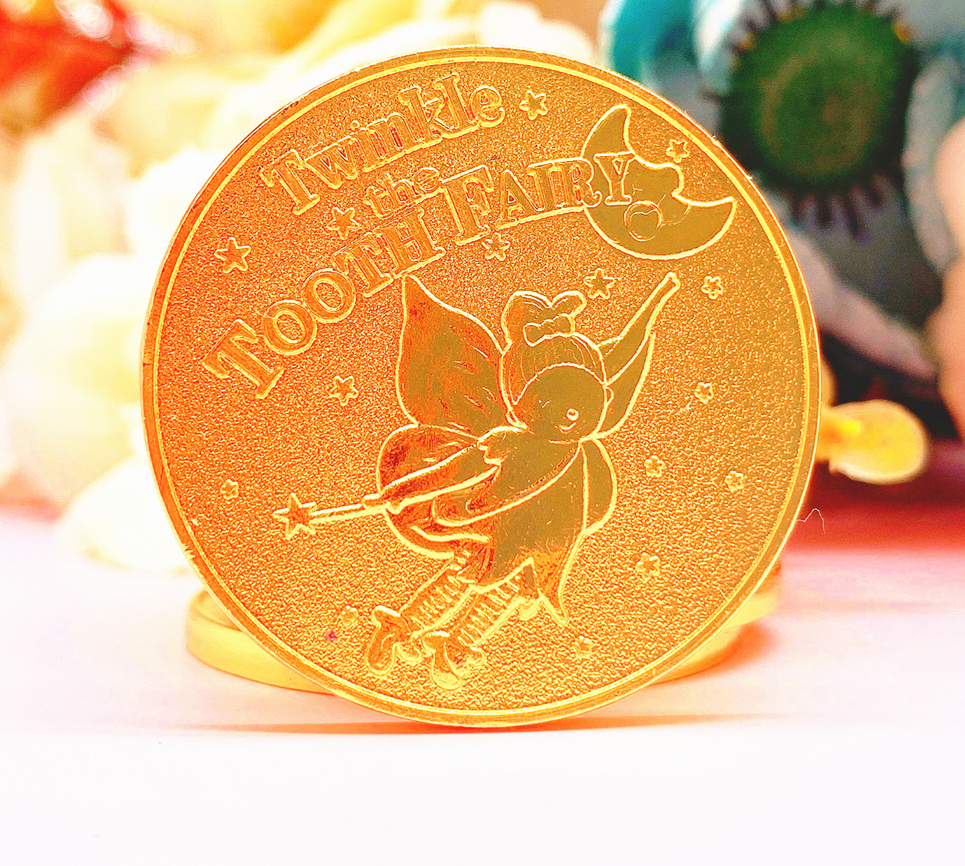 牙仙子金币儿童换牙奖励送男孩女孩礼物小猪佩金属仿真玩具币奇