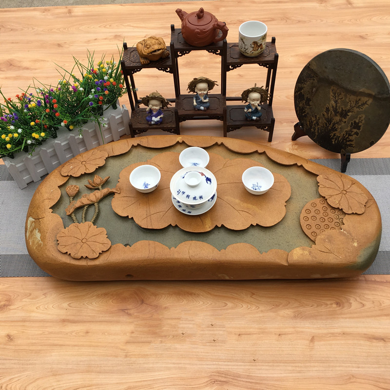 歙砚石茶盘