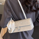 高级感洋气银色包包女2024新款法式小众单肩腋下包时尚手提法棍包