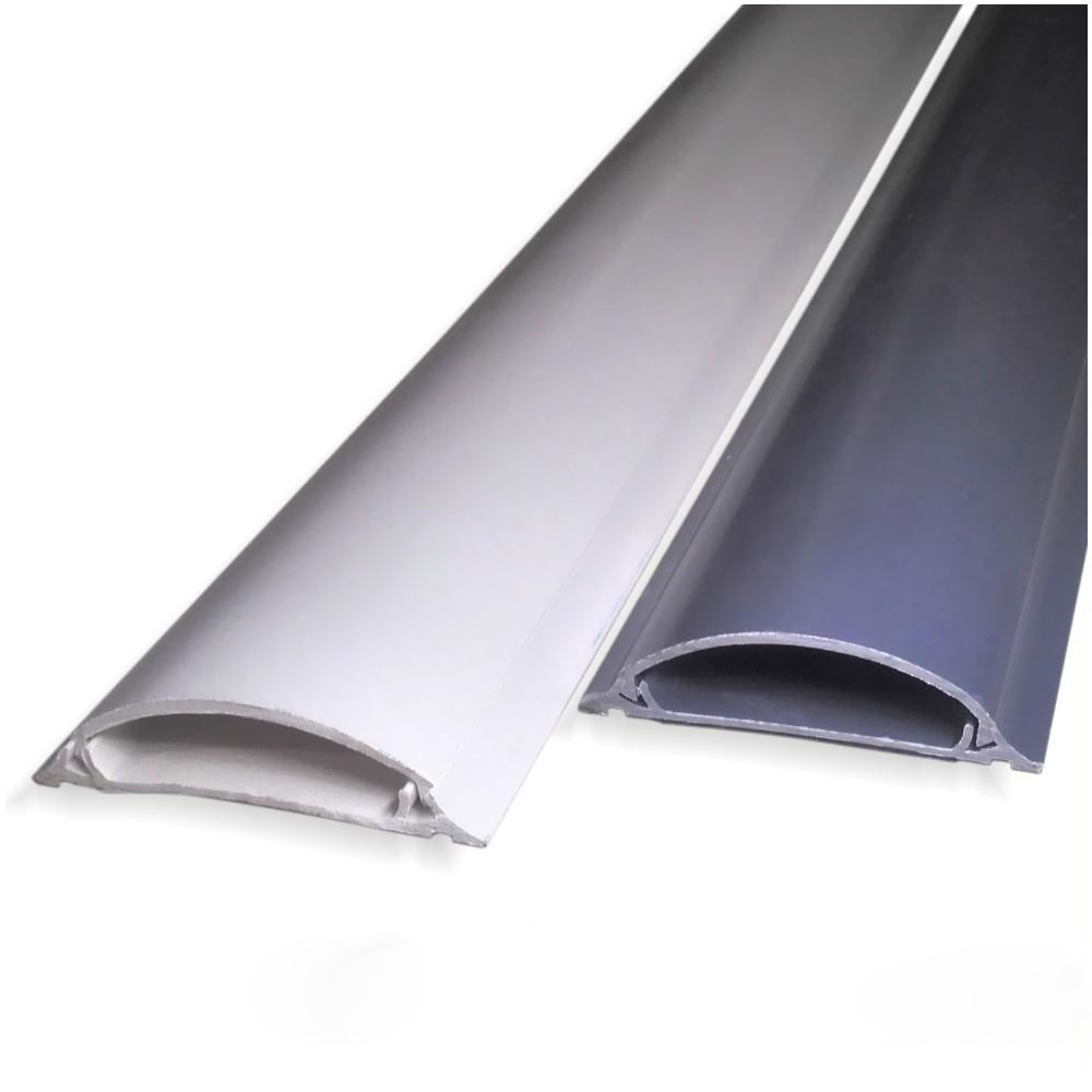 pvc明装线槽塑料隐形走线地面弧形自粘线槽防踩线槽网线理线槽100