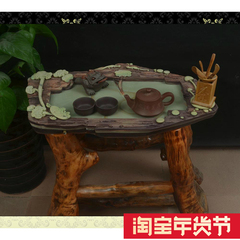 梵净山特有高档名贵 贵州紫袍玉带石茶盘 手工艺品 精品 造型美观