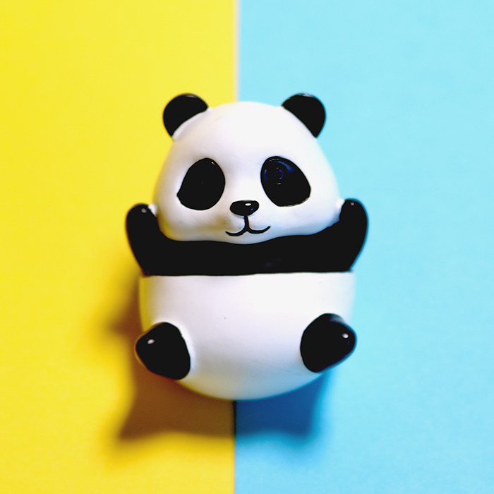 圆滚滚滚熊猫fatpanda小公仔模型盒蛋