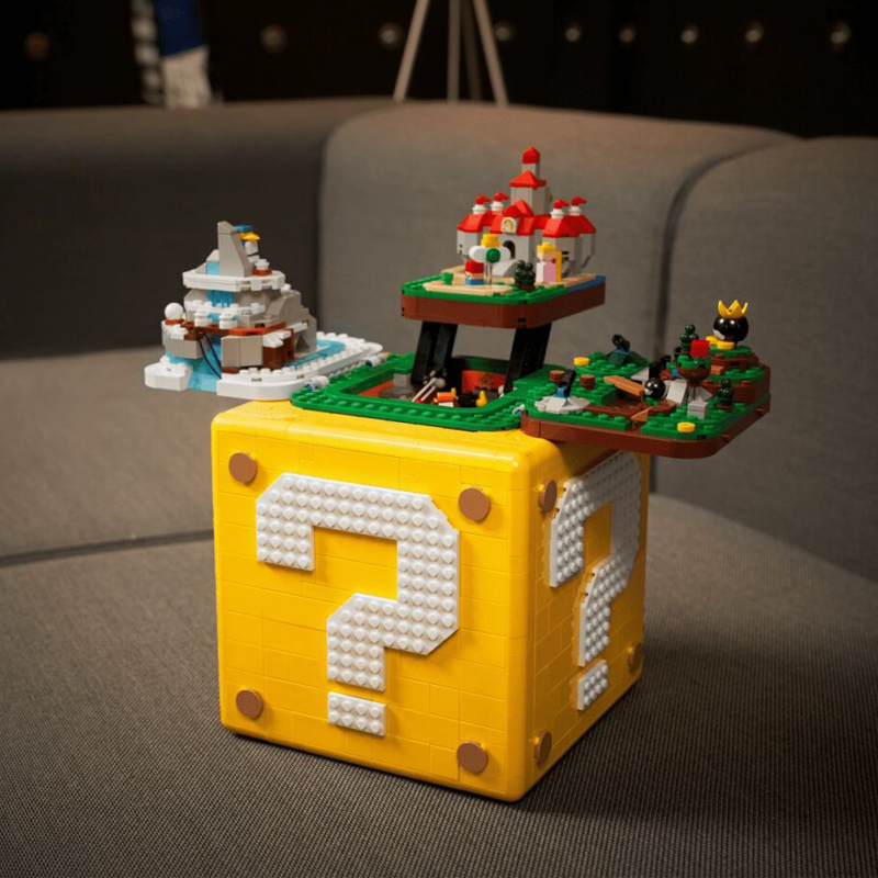 乐高超级玛丽71395马力欧奥问号箱砖块64成人拼装积木男孩子玩具