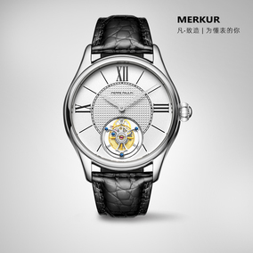 中国原创国产腕表pierrepaulin复古轻奢商务真陀飞轮手动机械表男