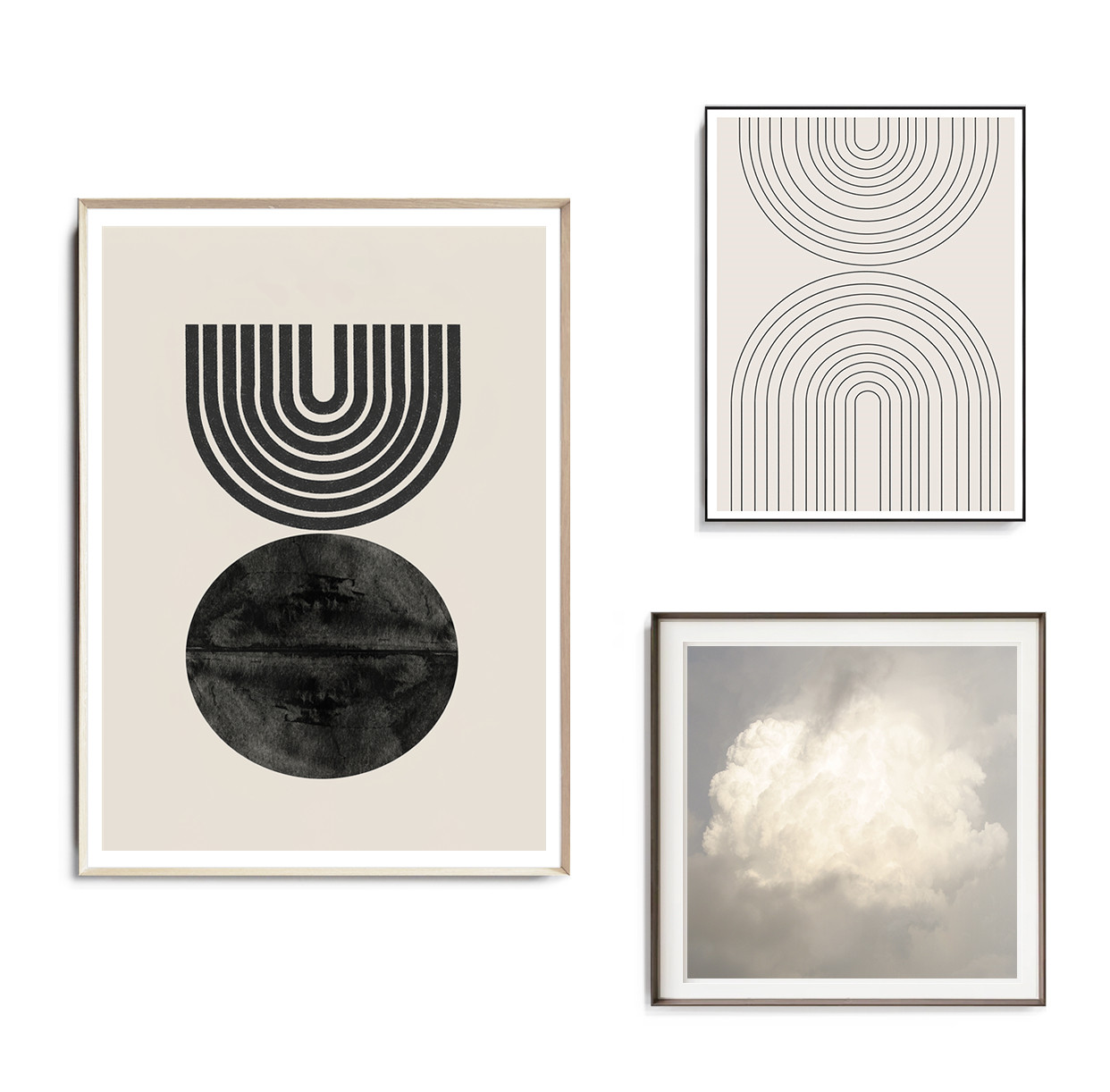 北欧小众云朵现代简约装饰画海报客厅墙面电表箱挂画抽象艺术画芯