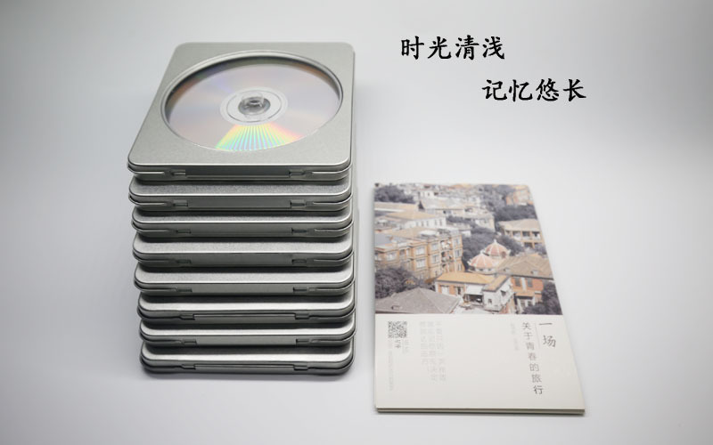 带铰cd铁盒 DVD光盘包装盒子 透窗银光盒 光碟储存收藏包