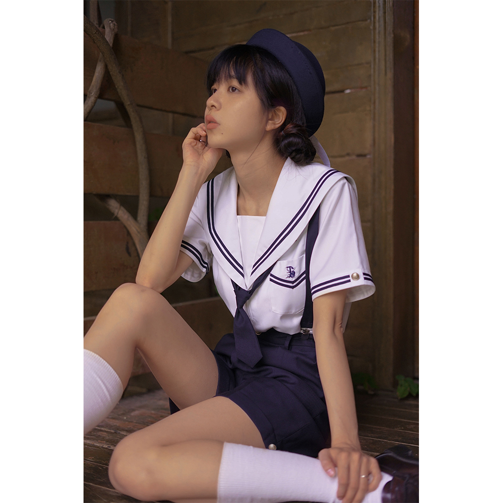 PJ制作工坊jk制服水手服套装【京社川】背带短裤学院风日系学生女