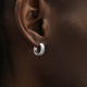 GRGR S925纯银笑脸耳环男女嘻哈小众设计简约百搭白磨砂素耳圈