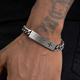 GRGR pray bracelet 做旧钛钢古巴链手链男嘻哈街头潮 cuban link