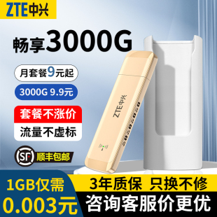 ZTE中兴随身wifi2024新款5g移动无线wifi免插卡4Gwilf网络无线网卡车载全网通路由器便携式官方旗舰店f31宽带