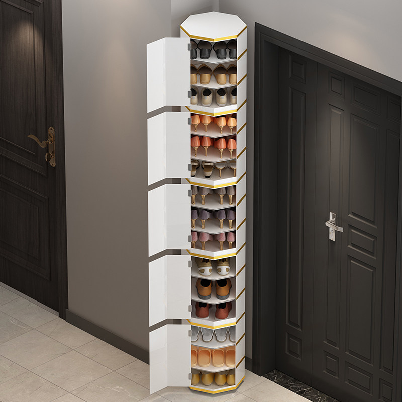 创意旋转鞋柜欧式玄关收纳入户家用门口大容量阳台窄高转角储物
