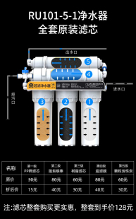 容声净水器家用 RU101-5-1升级版五级全套原装滤芯