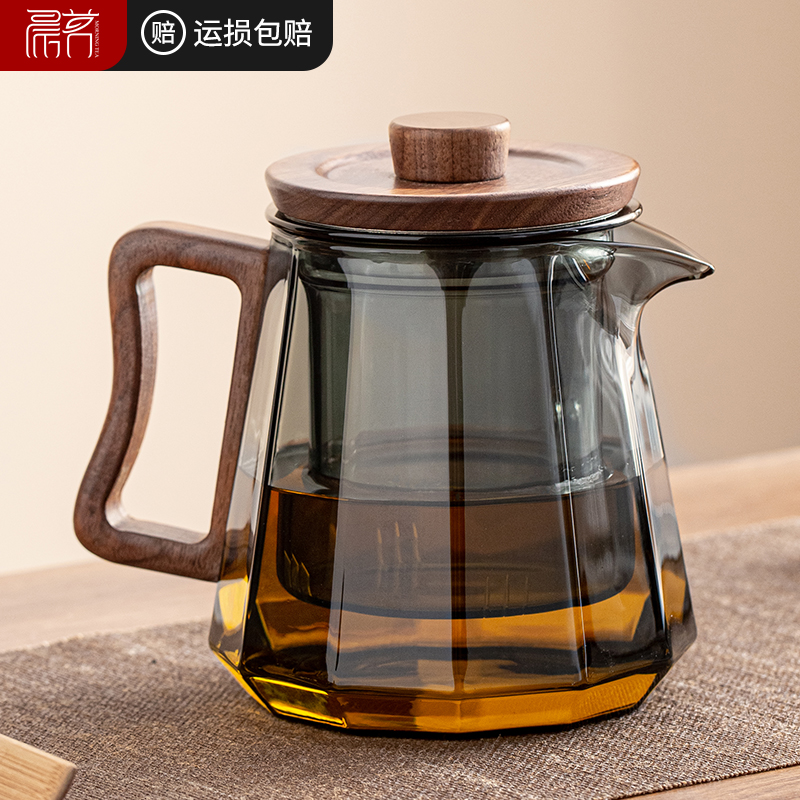 玻璃茶壶办公室家用2024新款日式高硼硅耐高温茶水分离滤网泡茶壶