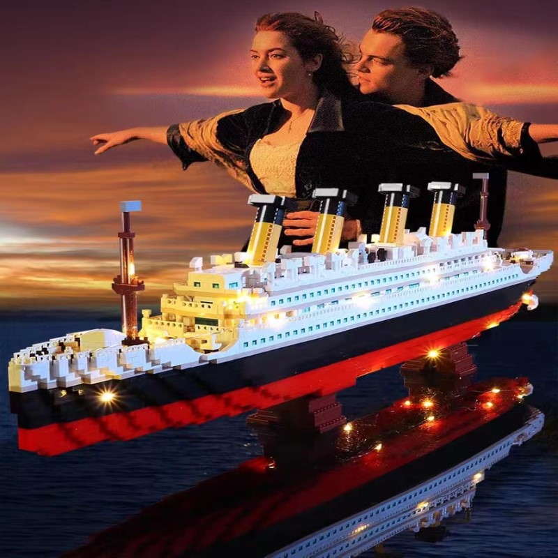 泰坦尼克号2024新款积木100000粒以上模型船玩具拼图高难度巨大型