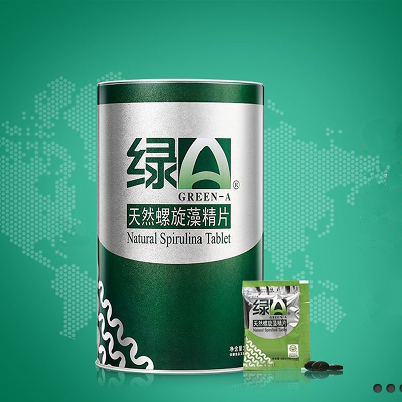 绿A天然螺旋藻精片0.5g*6片共600片官方正品云南丽江旗舰店同款