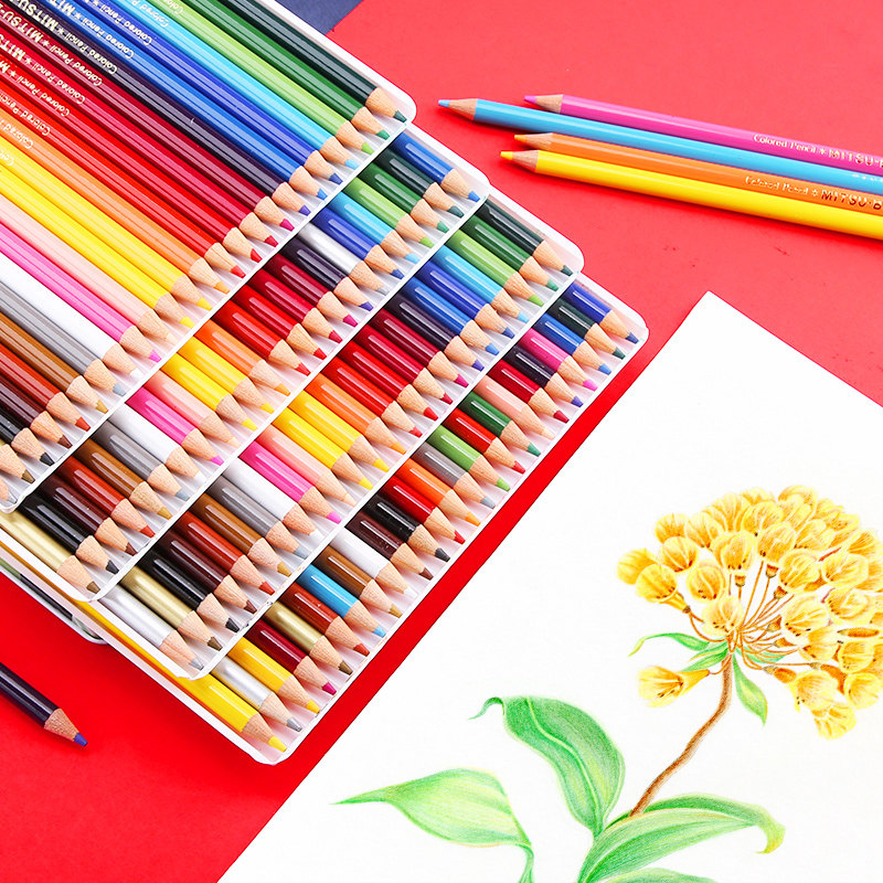 24色36色72色100色彩铅专业素描初学者手绘填色画笔绘画美术成人画画