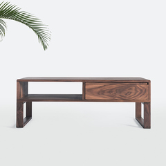 北欧简约家具 创意设计全实木长方形榉木白橡黑胡桃木茶几CJ029