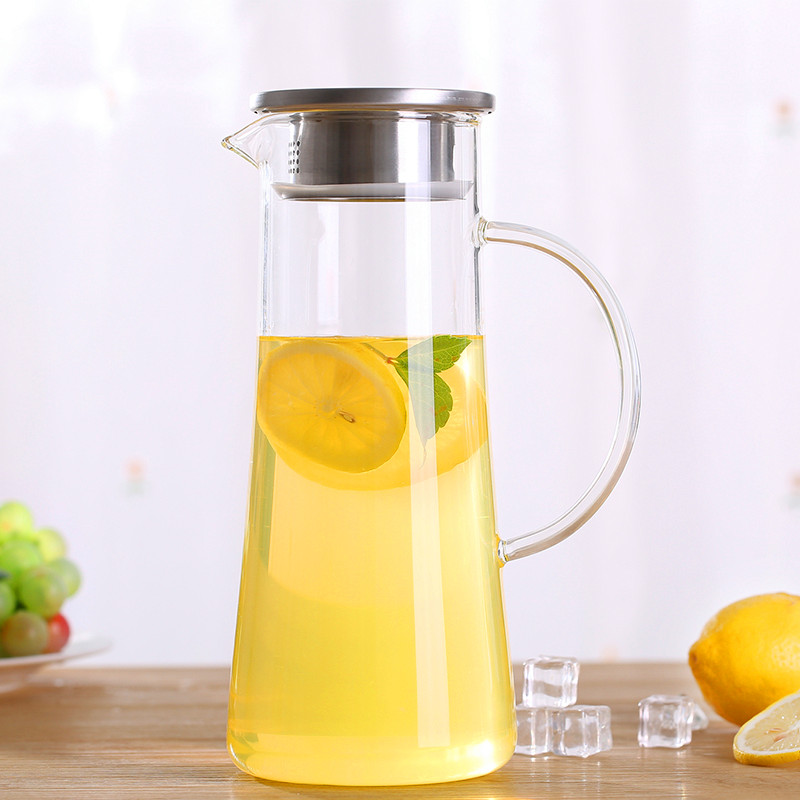 冷水壶耐热透明玻璃北欧壶大容量水具凉水壶水杯家用果汁壶套装