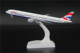 飞机模型波音B777-300ER英国航空客机礼品摆件带轮1：400合金航模