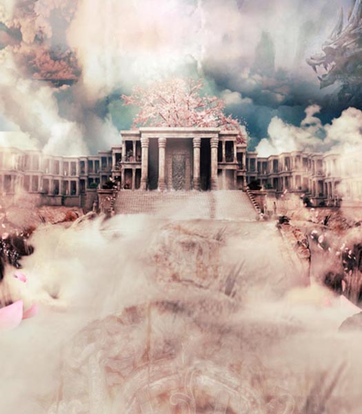 仙界仙气拍照古装主题背景网红古风喷绘背景古装写真背景cm7066