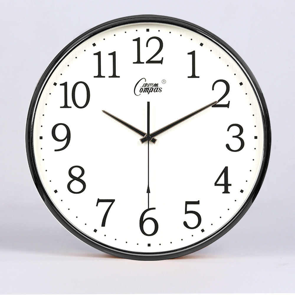 正品康巴丝挂钟现代简约客厅圆形超静音卧室钟表时尚大气欧式墙钟