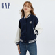 Gap女装春季LOGO学院风休闲短款宽松廓形外套棒球服夹克819797